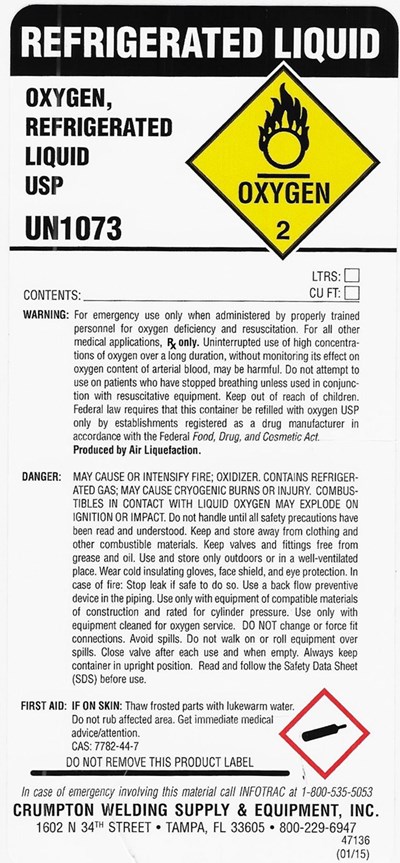 Liquid Label (Crumpton Oxygen Lox)